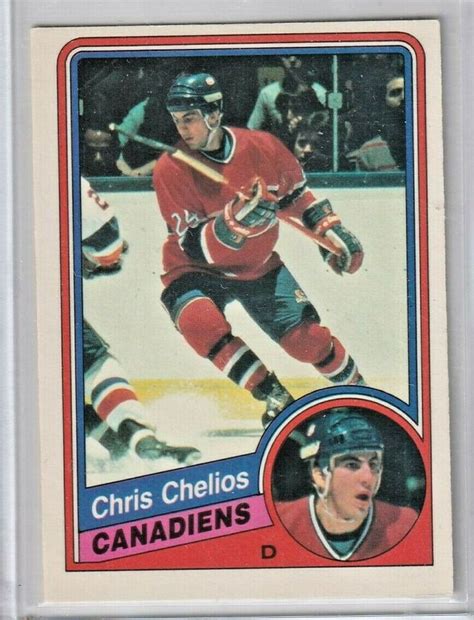 1984-85 Chris Chelios OPC O-Pee-Chee Montreal Canadiens HOF #327 NM # ...