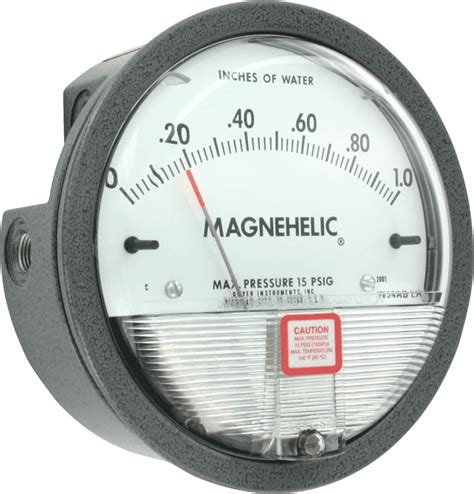 Dwyer 2002AV - Differential Pressure Gauge, Range 0-2.0" w.c., Velocity ...