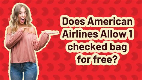 Does American Airlines Allow 1 checked bag for free? - YouTube