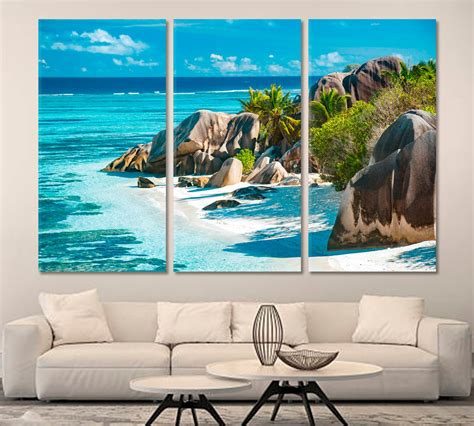 Tropical Beach Canvas Art Beach Wall Art Seascape Print Beach | Etsy