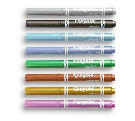 8 Count Metallic Markers - Crayola