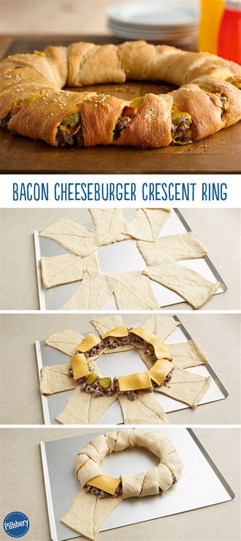 Bacon Cheeseburger Crescent Ring | Recipe | Recipes, Food, Crescent recipes