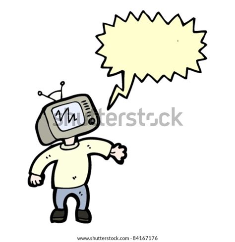 Cartoon Tv Head Man Stock Vector (Royalty Free) 84167176 | Shutterstock