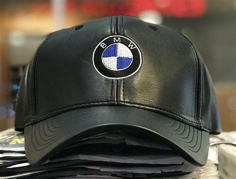 BMW Genuine leather baseball Cap Hat black Adjustable size embroidered logo - Hats in 2020 ...