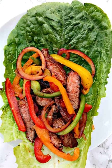 Spicy Low-Carb Paleo Carne Asada Steak Lettuce Wraps