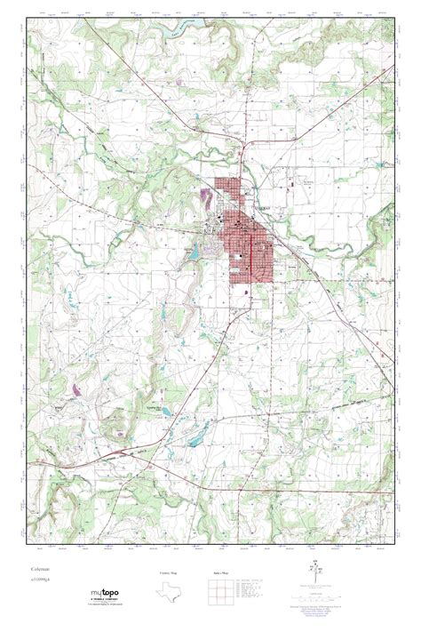 MyTopo Coleman, Texas USGS Quad Topo Map