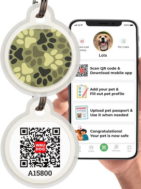 Amazon.com : Dog Tags for Pets - Silicone QR Code Pet ID Tags for Dogs & Cats - Silent Dog Name ...