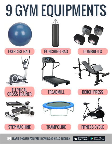 Gym Equipment #gymequipment | Learn english vocabulary, English vocabulary, Learn english