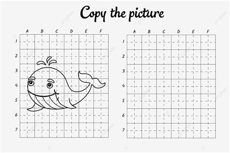 Grid Drawing For Kids With Cute Cartoon Illustration Vector, Car ...