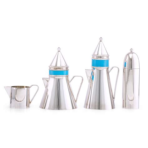 Aldo Rossi, Alessi | Rare four-piece Piazza coffee and tea service ...