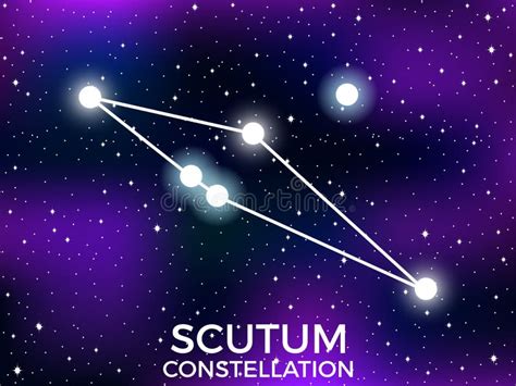 Scutum Constellation. Starry Night Sky. Cluster of Stars and Galaxies. Deep Space Stock Vector ...