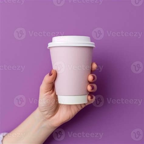 Paper coffee cup mockup in hand. Illustration AI Generative 25526704 Stock Photo at Vecteezy