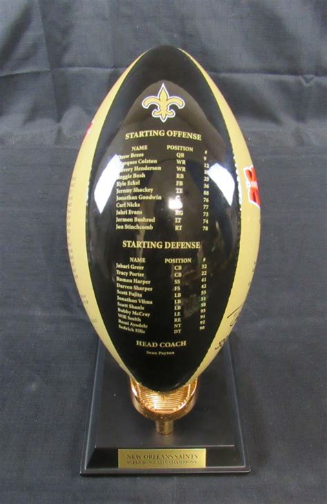 Drew Brees Signed New Orleans Saints Danbury Mint Super Bowl Porcelain ...