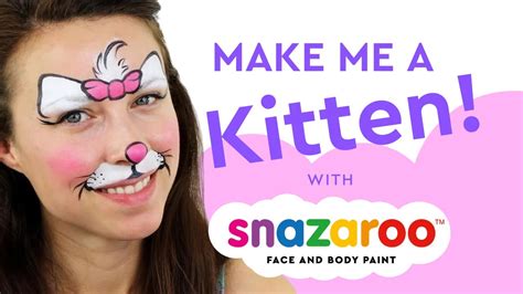 Cute Cat Face Painting Tutorial | Snazaroo - YouTube