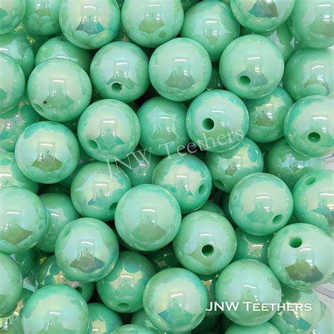16mm Round Gumball Iridescent Acrylic Beads - Pack 200