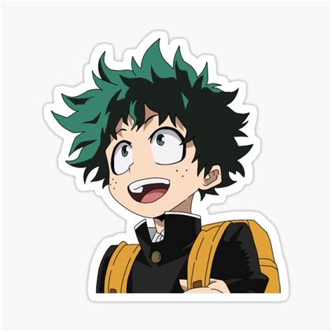 "Deku Smiling" Sticker by elliefauteux | Redbubble