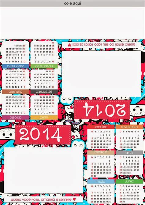 Amarela Criativa: Calendário personalizado 2014 para imprimir