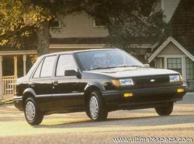 1989 Geo Spectrum Sedan Auto Technical Specs, Dimensions