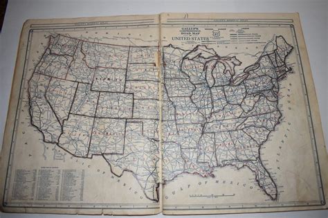 VINTAGE HIGHWAY ROAD ATLAS 1928 GALLUP'S CLASSIC ART COVER - LOCAL GAME ...