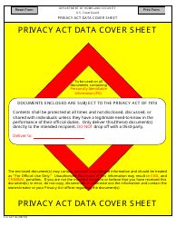 DD Form 2923 Download Printable PDF, Privacy Act Data Cover Sheet ...