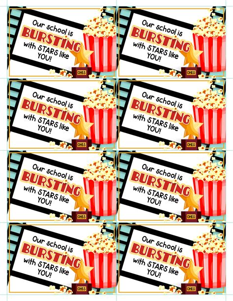 Popcorn Label Printable