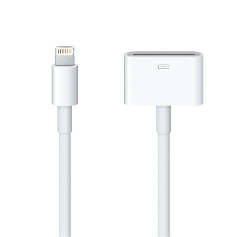 Apple Lightning to 30 pin Dock Connector (0.2м.) - оригинален адаптер ...