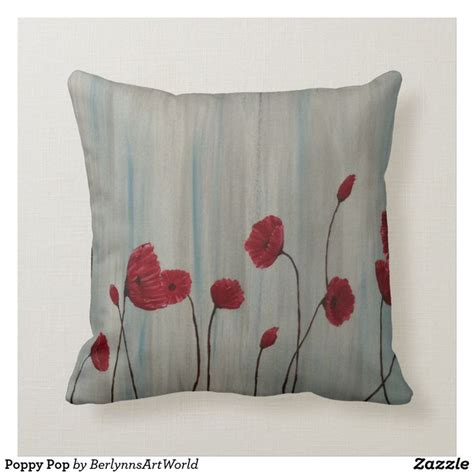 Poppy Pop Throw Pillow | Zazzle.com | Throw pillows, Pillows, Custom ...