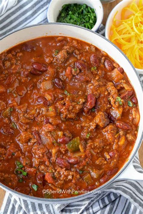 The Best Chili Recipe {EASY RECIPE} - Spend With Pennies