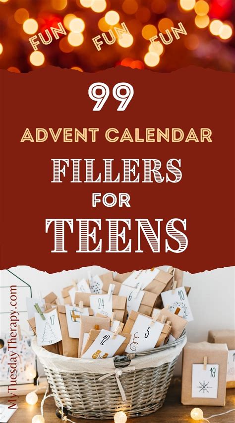 99 Fun Advent Calendar Fillers for Teenagers - Countdown to Christmas!