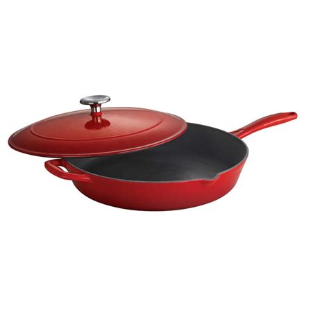 Tramontina Gourmet Cast Iron Skillet with Lid-80131/058DS - The Home Depot