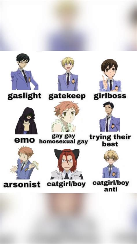 ohshc memes | Ouran high school host club funny, High school host club, Ouran high school host club