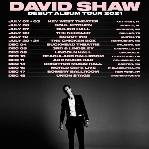 David Shaw Solo Album Tour - 360 MAGAZINE - GREEN | DESIGN | POP | NEWS