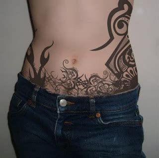 world to tattoo design: Tattoos On Girls Stomach