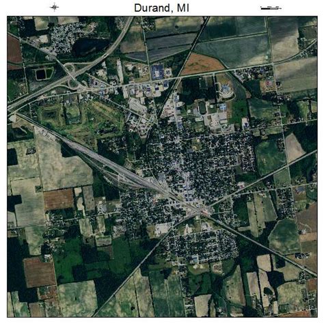 Aerial Photography Map of Durand, MI Michigan