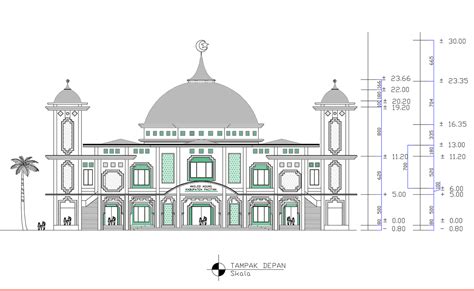 Rancangan Denah Masjid 2 Lantai Ini Patut Dipertimbangkan!