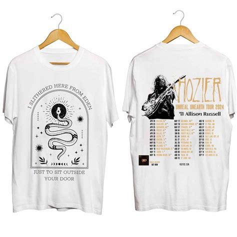 Hozier 2024 Tour Vintage Shirt, Hozier Unreal Unearth Tour 2024 Shirt ...