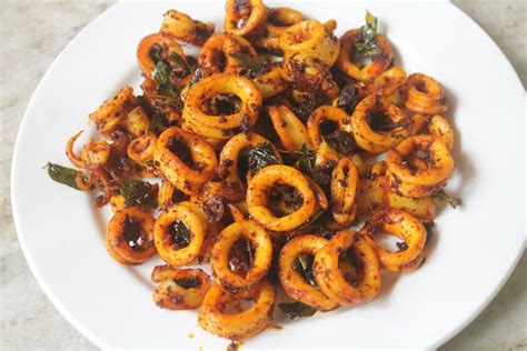 Squid Fry Recipe - Kanava Fry Recipe - Squid Masala Fry Recipe - Yummy ...