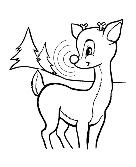 Rudolph reindeer coloring pages download and print for free