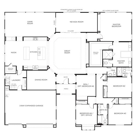 Four Bedroom House Plans One Story