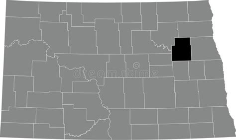 Location Map of the Nelson County of North Dakota, USA Stock Vector - Illustration of county ...