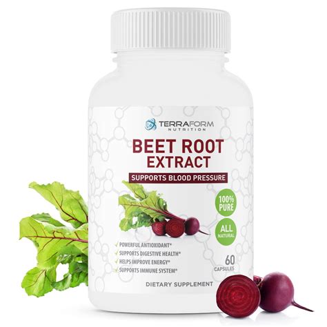 Beetroot Extract Capsules - Beetroot Supplement - For Digestive & Immune Support - 60 Capsules ...