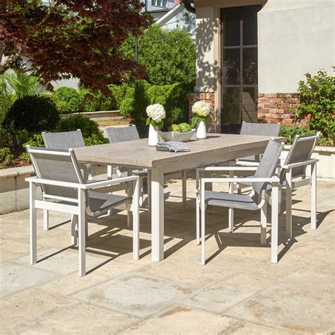 Telescope Casual Tribeca Modern Outdoor Dining Set for 6 | TC-TRIBECA-SET1