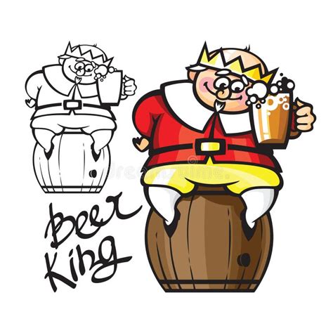 Beer King stock vector. Illustration of funny, alcohol - 45750687