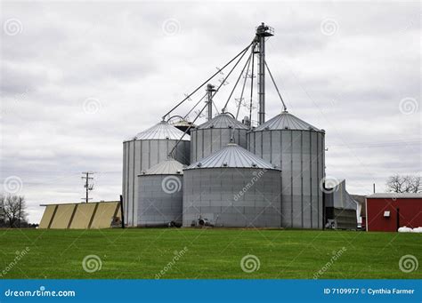 Large farming silos stock image. Image of sizes, agriculture - 7109977