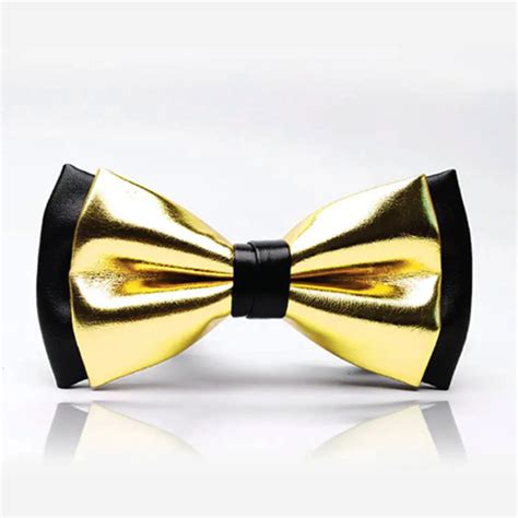 Black and Gold Bow Tie Gold and Black Shinning 2 Layers Bow - Etsy