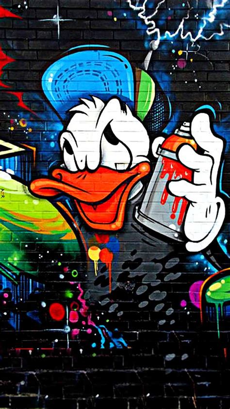 Cartoon Graffiti, art, black, colorful, HD phone wallpaper | Peakpx