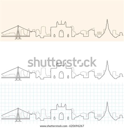 Mumbai Hand Drawn Skyline Stock Vector (Royalty Free) 620696267 ...