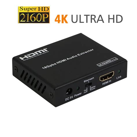 4k HDMI 2.0 HDMI audio extractor SPdif UHD optical digital analog splitter 5.1CH YUV 4:4:4 De ...