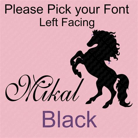 Personalized Horse With Name Wall Decal #10 )Horse Vinyl Wall Decal Name and Horse Girls Bedroom ...