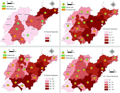 The numbers and types of tourist attractions in 16 cities in Shandong... | Download Scientific ...